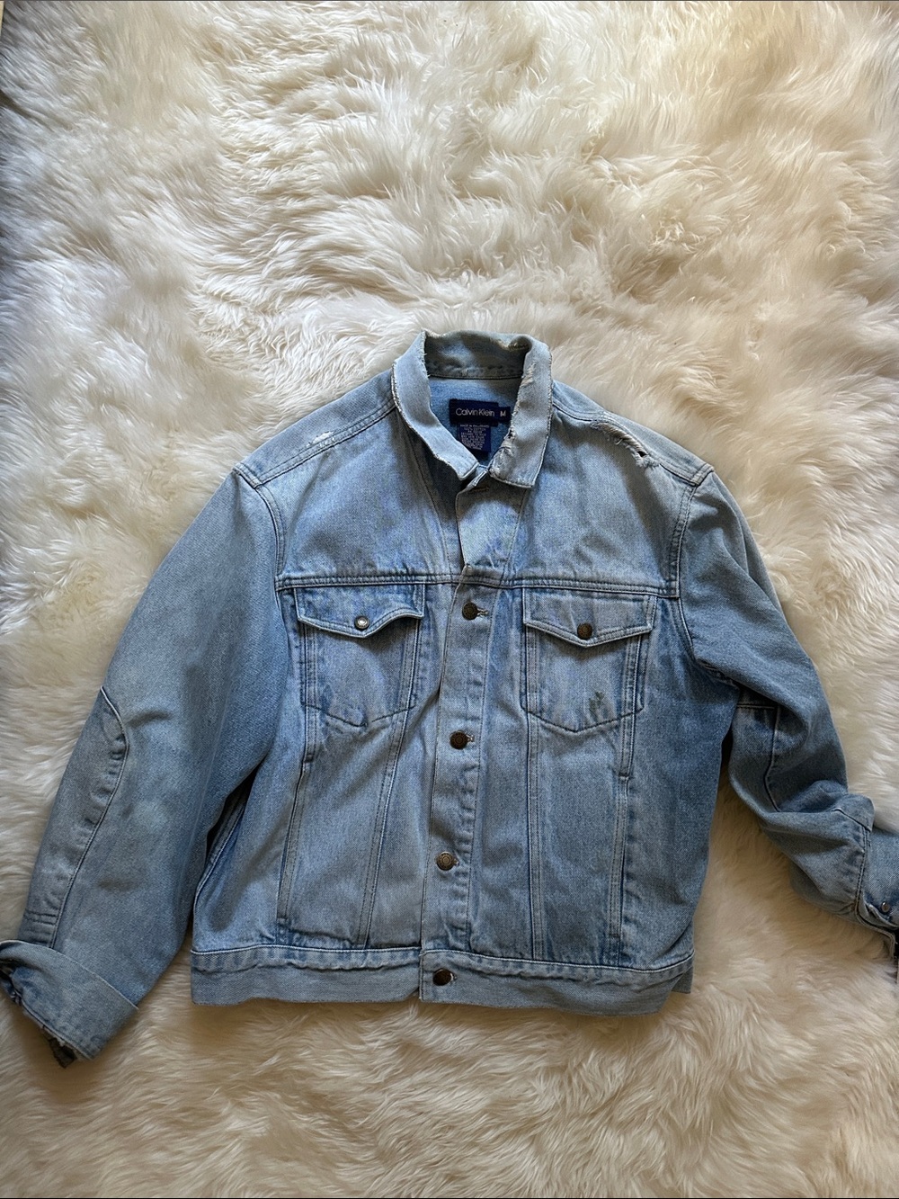 Calvin Klein vintage Light Blue Denim Trucker Jacket